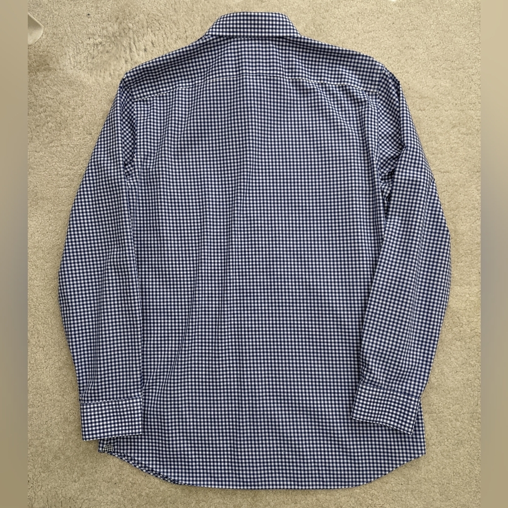 Banana Republic non-iron dress shirt large blue white - Picture 2 of 11